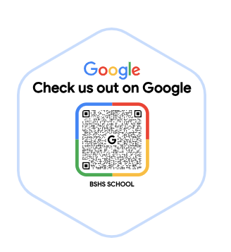 Check us out on Google QR code for BSHS School reviews